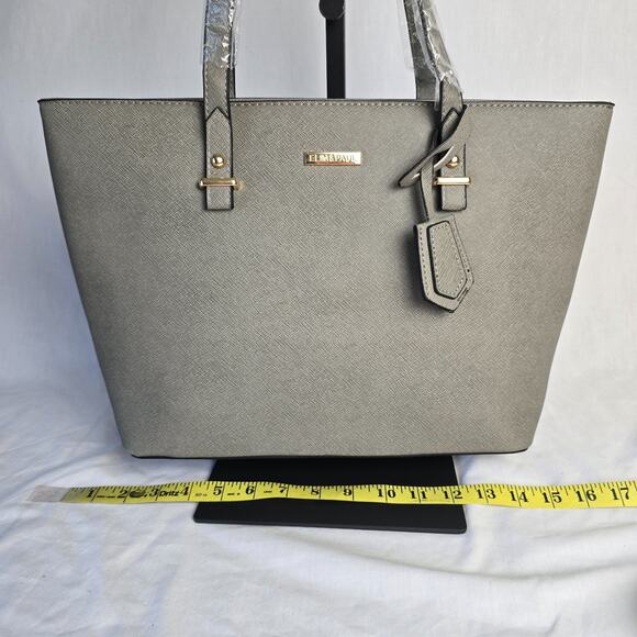 Elim & Paul Shoulder Bag with Matching Wallet Gray NWOT - Picture 14 of 16